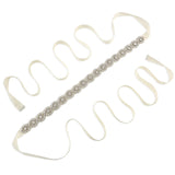 Vintage Crystal Design Bridal Belt on ivory ribbon