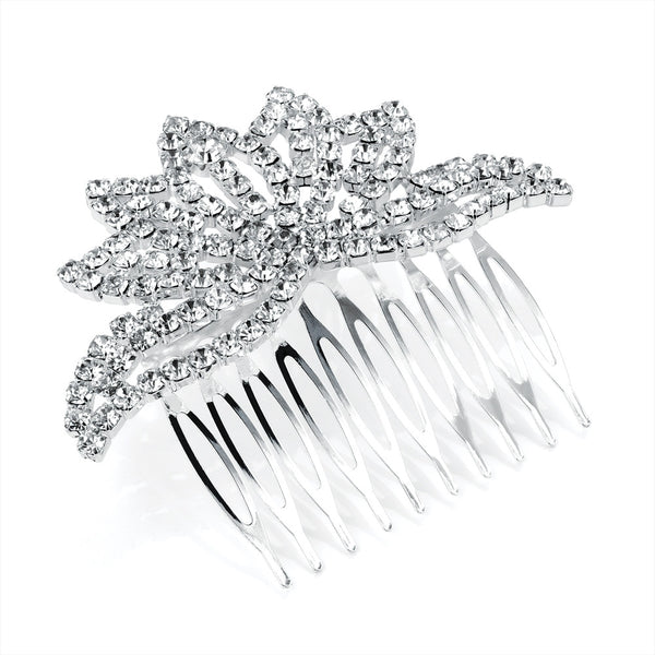 Crystal Crown Hair Comb – Happy Wedding Day