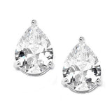 Crystal earrings made from cubic zirconia crystals in a teardrop design, they measure 0.75cm long by 0.5cm wide